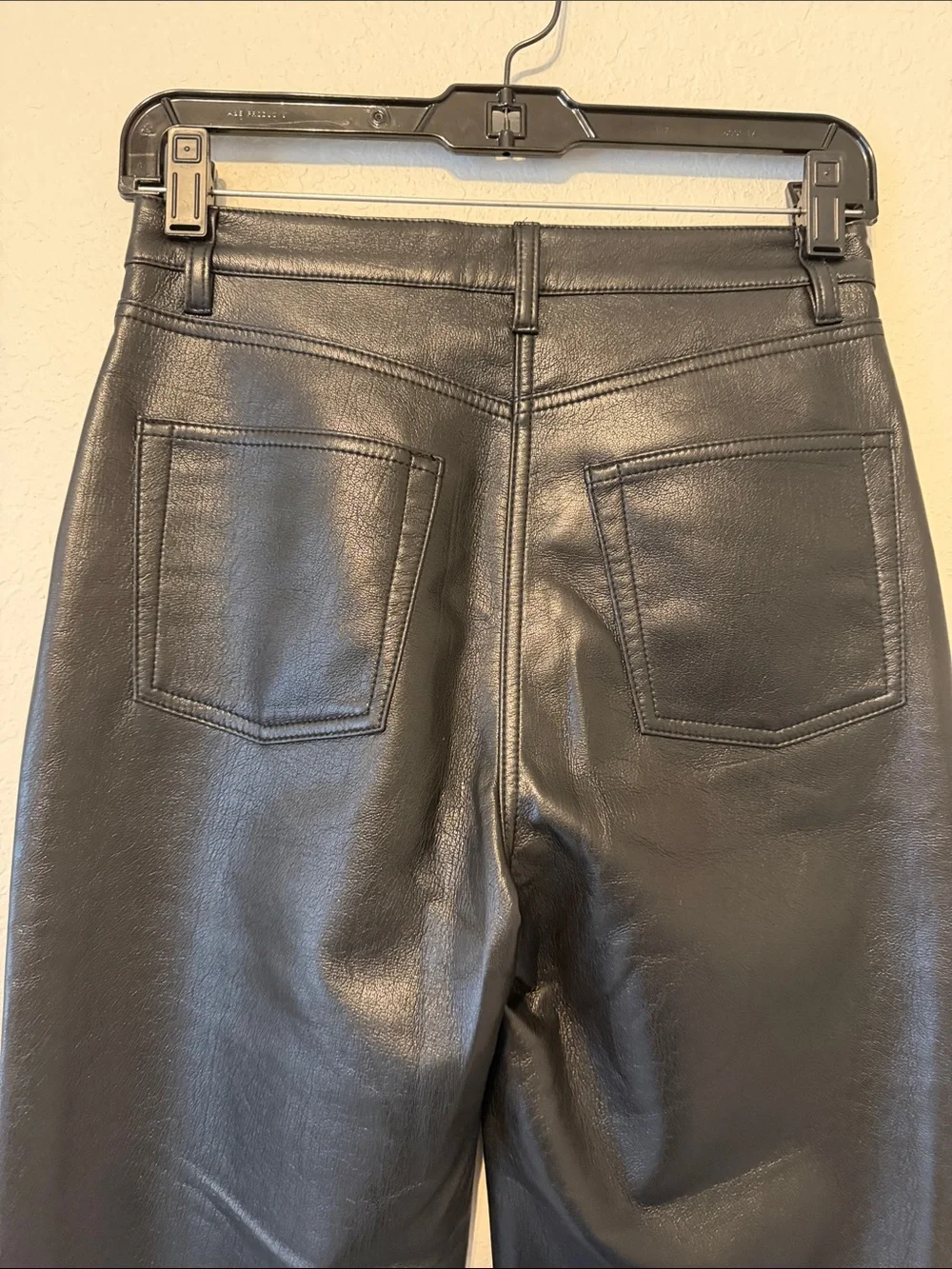 Wilfred Black Faux Leather Straight-Leg Jeans - Picture 5 of 7